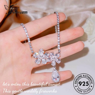 Jewelrypalace ของแท้ สร้อยคอเงิน 925 ประดับเพชรโมอิส แฟชั่น สําหรับผู้หญิง N1311