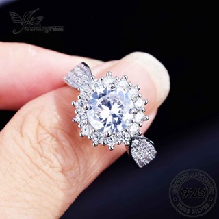 Jewelrypalace แหวนเงิน 925 ประดับเพชรโมอิส สําหรับผู้หญิง R2236