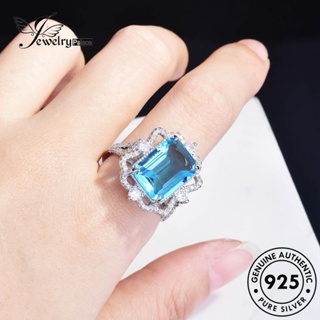 Jewelrypalace แหวนเงิน 925 ทรงสี่เหลี่ยม เรียบง่าย สําหรับผู้หญิง R2211