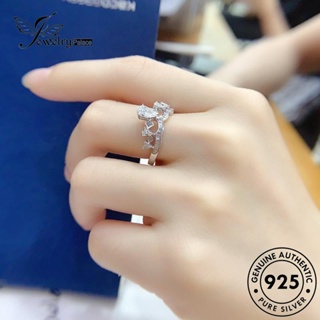 Jewelrypalace แหวนเงิน 925 รูปมงกุฎ ประดับเพชรโมอิส หรูหรา ของแท้ สําหรับผู้หญิง R2245