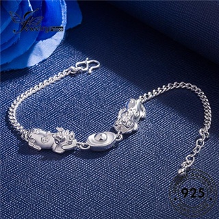 Jewelrypalace สร้อยข้อมือเงิน 925 เรียบง่าย สําหรับผู้หญิง B397