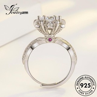 Jewelrypalace แหวนเงิน 925 ประดับเพชรโมอิส ลายดอกไม้ หรูหรา สําหรับผู้หญิง R902