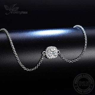 Jewelrypalace สร้อยข้อมือเงิน 925 ประดับเพชรโมอิส ทรงสี่เหลี่ยม สไตล์คลาสสิก สําหรับผู้หญิง B11