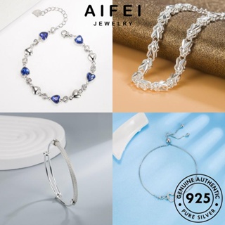 AIFEI JEWELRY 925 แท้ Silver เครื่องประดับ มอยส์ซาไนท์ไดมอนด์ เงิน ต้นฉบับ กำไลข้อมือ แฟชั่น กำไล วินเทจ ผู้หญิง เครื่องประดับ ผู้หญิง เกาหลี M056