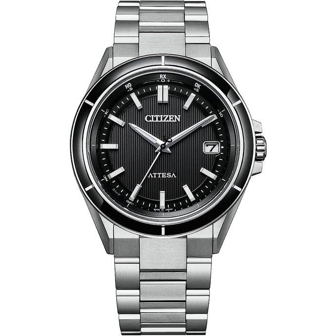 [Citizen] Attesa Act Line Sapphire Bezel นาฬิกาวิทยุ Cb3030-76E สีเงิน สําหรับผู้ชาย
