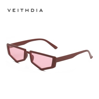 Veithdia ใหม่ แว่นตากันแดดแฟชั่น กรอบเล็ก หลายเหลี่ยม สไตล์เรโทร สําหรับทุกเพศ S9018