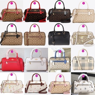 COACH C3100 f83607 f79946 c3243 c2849 c4105 Rowan กระเป๋าสะพายไหล่สำหรับสุภาพสตรี/กระเป๋าบอสตันแบบพกพา/ขนาดใหญ่