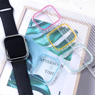 เคสนาฬิกาข้อมือ PC เรืองแสง อุปกรณ์เสริม สําหรับ Apple Watch 41 มม. 45 มม. 40 มม. 44 มม. 38 มม. 42 มม. iWatch screensaver series 7 6 5 4 3 2 1