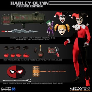 โมเดลฟิกเกอร์ อนิเมะ Mezco one: 12 DC Batman Arkham Harley Quinn ของเล่นสําหรับเด็ก w8jt