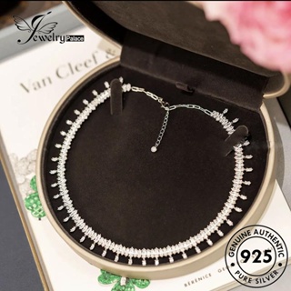 Jewelrypalace สร้อยคอเงิน 925 N1130 ประดับเพชรโมอิส เครื่องประดับ สําหรับผู้หญิง