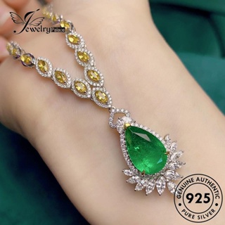 Jewelrypalace สร้อยคอเงิน 925 จี้มรกต เครื่องประดับแฟชั่นสตรี N1551