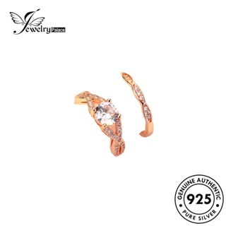 Jewelrypalace แหวนเงิน 925 ประดับเพชรโมอิส คลาสสิก เครื่องประดับ สําหรับคู่รัก R1469