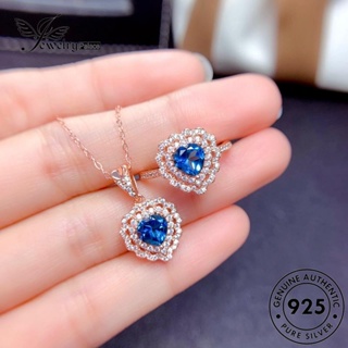 Jewelrypalace สร้อยคอเงิน 925 จี้ไพลิน เครื่องประดับแฟชั่น สําหรับผู้หญิง S95