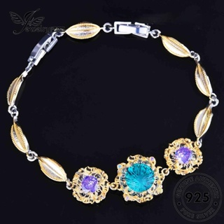 Jewelrypalace ชุดสร้อยคอเงิน 925 จี้ไพลิน ทรงกลม หรูหรา สําหรับผู้หญิง S255