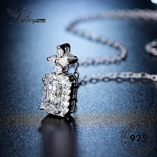 Jewelrypalace สร้อยคอเงิน 925 ประดับเพชรโมอิส ทรงสี่เหลี่ยม ของแท้ แฟชั่นสําหรับผู้หญิง N81