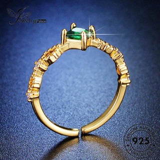 Jewelrypalace แหวนเงิน 925 ทรงสี่เหลี่ยม สีทอง สไตล์เรโทร สําหรับผู้หญิง R24