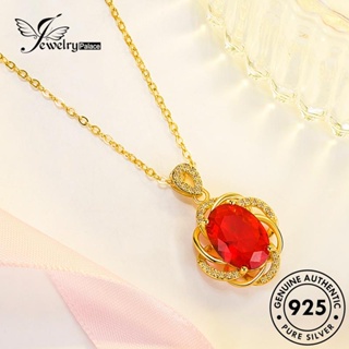 Jewelrypalace สร้อยคอเงิน 925 จี้ทับทิมกลวง เครื่องประดับแฟชั่น สําหรับผู้หญิง N1111