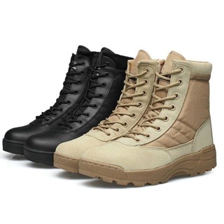  Army Tactical Boots รองเท้าทหาร รองเท้าคอมแบท รองเท้า รด รองเท้าจังเกิ้ล แบบมีซิป​ใจ Swat Boots Combat Boots