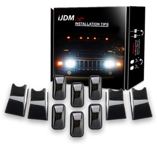 Ijdm ชุดไฟมาร์กเกอร์ LED สีเหลืองอําพัน สีแดง สําหรับ 2003-2009 Hummer H2 SUV SUT 12V