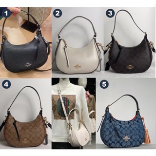 COACH c6807 c7257 c6809 c8163 kleo Hobo กระเป๋าถือ/กระเป๋าหนังวัวใต้วงแขน/กระเป๋าสะพายไหล่หญิง/พิมพ์ลายคลาสสิก