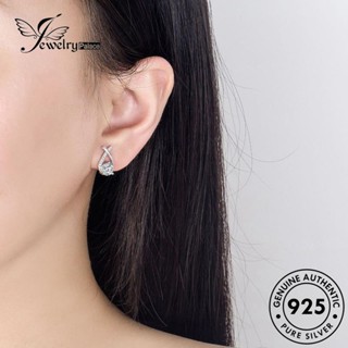 Jewelrypalace แท้ ต่างหูสตั๊ด เงิน 925 รูปอะความารีน สีทอง สําหรับผู้หญิง E177