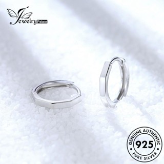 Jewelrypalace ต่างหูห่วง เงิน 925 ทรงแปดเหลี่ยม สีทอง เรียบง่าย สําหรับผู้หญิง E380