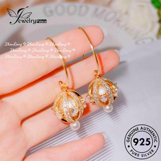 Jewelrypalace ต่างหูสตั๊ด เงิน 925 ประดับไข่มุก สีทอง สําหรับผู้หญิง E990