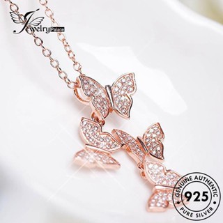 Jewelrypalace สร้อยคอเงิน 925 จี้ผีเสื้อ ประดับเพชร สีทอง เครื่องประดับแฟชั่น สําหรับผู้หญิง N382