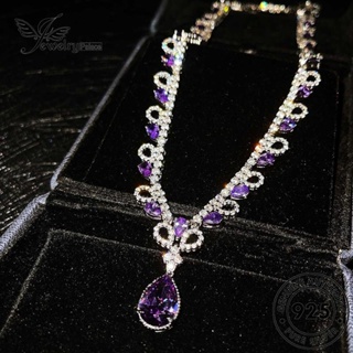 Jewelrypalace แท้ สร้อยคอเงิน 925 จี้อเมทิสต์ หรูหรา สําหรับผู้หญิง N1277