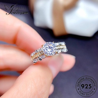 Jewelrypalace แหวนเงิน 925 ประดับเพชรคริสตัล สีชมพู สีทอง สําหรับผู้หญิง R2302