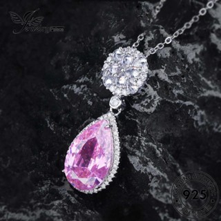 Jewelrypalace สร้อยคอเงิน 925 จี้รูปหยดน้ํา ประดับเพชรคริสตัล สีชมพู สําหรับผู้หญิง S213