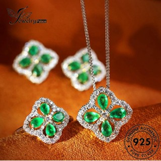 Jewelrypalace สร้อยคอเงิน 925 S316 จี้รูปใบโคลเวอร์ เครื่องประดับแฟชั่นสตรี