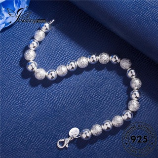 Jewelrypalace สร้อยข้อมือลูกปัดทราย เงิน 925 เรียบง่าย สําหรับผู้หญิง B594