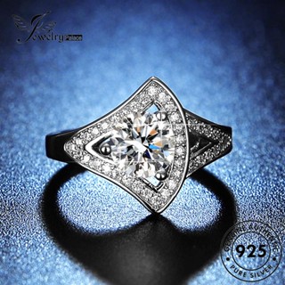 Jewelrypalace แหวนเงิน 925 ประดับเพชรโมอิส สวยหรู สําหรับผู้หญิง R115