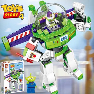 เลโก้ตัวต่อเลโก้ ✩บล็อกตัวต่อจีน Toy Story Buzz Lightyear Mecha 7592 Minifigure Toy 941 Boy 8 Assembled Puzzle⚘