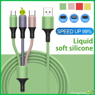 【จัดส่งรวดเร็ว】สายชาร์จโทรศัพท์มือถือ Micro Usb i Type C 3 In 1