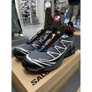 Salomon XT-6 GORE-TEX รองเท้ากีฬา รองเท้าวิ่ง กันน้ํา ข้อต่ํา อเนกประสงค์ สีดํา สีเทา สีเงิน สําหรับผู้ชาย