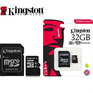 ของแท้ Kingston การ์ดหน่วยความจํา ผ้าแคนวาส TF 16GB 32GB 64GB 128GB Micro SDHC 80MB/s TF Class 10