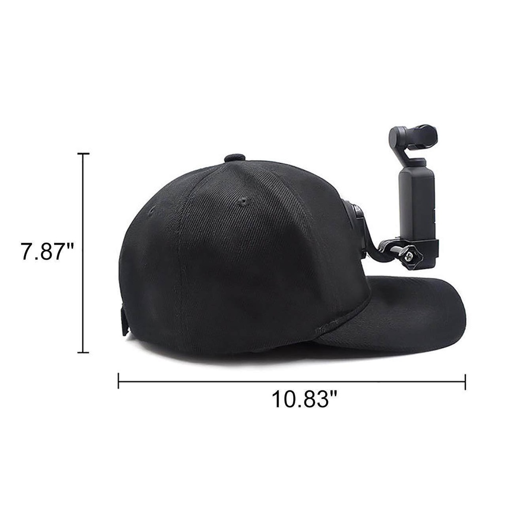 หมวกเบสบอลหมวกบังแดดพร้อมหัวเข็มขัดสําหรับ DJI Action 5PRO/4/3 OSMO Pocket 3/ 2/insta360 X3/X 4 X5/ONE R/RS GoPro อุปกรณ์เสริมสําหรับกล้องสําหรับชาย,สีดํา