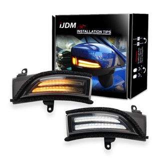 Ijdm ไฟเลี้ยวไดนามิก LED DRL สีเหลืองอําพัน สีขาว แบบเปลี่ยน สําหรับ Subaru WRX STI Outback Legacy Impreza 2.0L Forester Crosstrek XV OEM Part 84401AJ010 84401AJ000