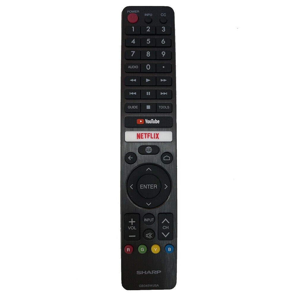 Gb345wjsa สําหรับรีโมททีวี Sharp พร้อม Netflix YouTube gb346wjsa