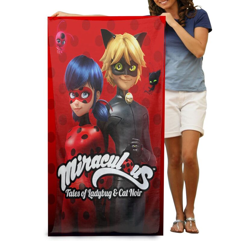 Miraculous Ladybug Tales Of Ladybug ที่กําหนดเองแห้งเร็วผ้าเช็ดตัวสําหรับห้องน้ํา,ไมโครไฟเบอร์ Beach