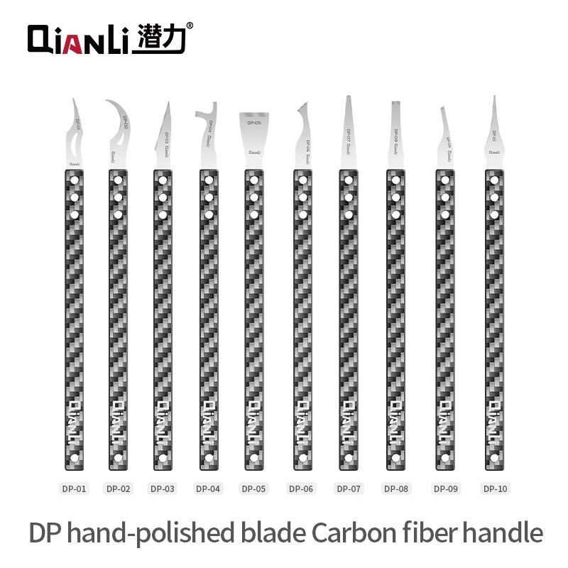 Qianli DP บดด้วยตนเองใบมีดขัดมือ + คาร์บอนไฟเบอร์จับลื่นโทรศัพท์มือถือ PCB DIY การอัดขึ้นรูป ซ่อมเครื่องมือมือ
