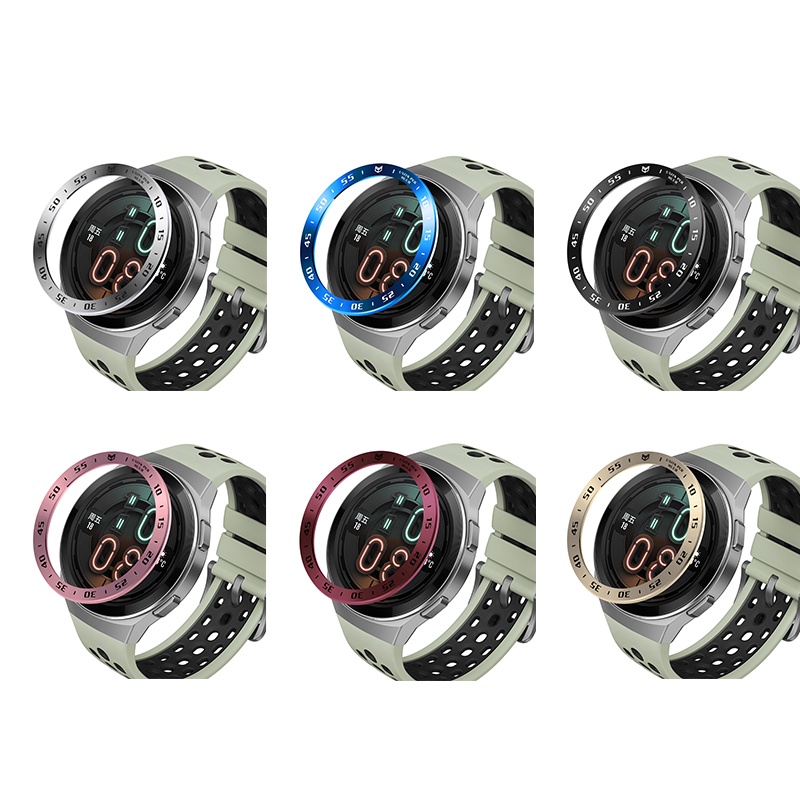 ฝาครอบป้องกันหน้าจอ สําหรับ Huawei Watch GT 2E Watch Shape Case Time Speed Metal Cover for Gt2e Scratch Protection Ring
