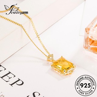 Jewelrypalace สร้อยคอเงิน 925 ประดับเพชร ทรงสี่เหลี่ยม ของแท้ สําหรับผู้หญิง N23