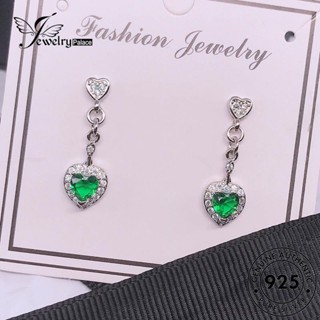 Jewelrypalace ต่างหูสตั๊ด เงิน 925 จี้รูปมรกต สําหรับผู้หญิง E1036