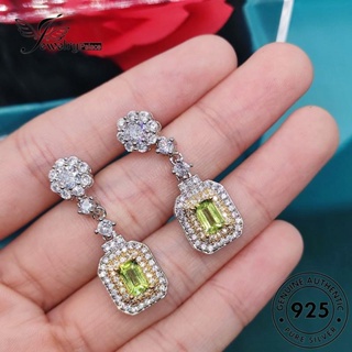 Jewelrypalace ต่างหูสตั๊ด เงิน 925 ประดับเพชรโมอิส ทรงสี่เหลี่ยม ของแท้ สําหรับผู้หญิง E1104