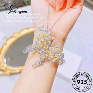 Jewelrypalace ของแท้ สร้อยคอเงิน 925 จี้ผีเสื้อ ประดับเพชรโมอิส สําหรับผู้หญิง N1114