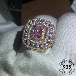 Jewelrypalace แหวนเงิน 925 ประดับเพชรคริสตัล สีชมพู สําหรับผู้หญิง R1157