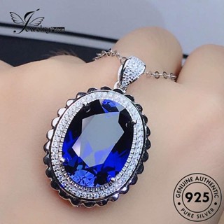 Jewelrypalace ของแท้ สร้อยคอเงิน 925 S11 จี้ไข่ไพลิน เครื่องประดับแฟชั่น สําหรับผู้หญิง